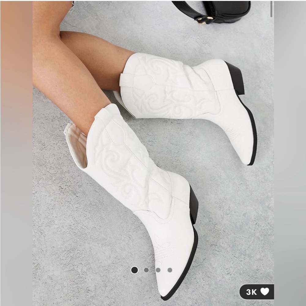 ASOS Design White Western Cowboy Boots